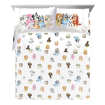 Bluey & Friends Cartoon Microfiber Toddler Bedding Set