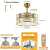 YIYIBYUS 18in Gold Modern Reversible 6-Speed Ceiling Fan with Remote for Bedroom - 4 of 4