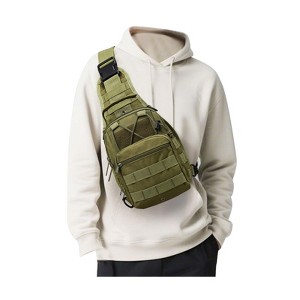Generic Tactical Backpack for Men, Waterproof Military Sport Bag Pack Crossbody Sling Backpack Tactical Bag - 1 of 4