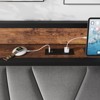 32434 Bed Frame with Storage Linen Upholstered Headboard, 4 Drawers Platform Bed Frame with Charging Station, No Box Spring Needed,  Vintage Brown - 2 of 4