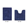 Lux Premium 100% Cotton Tufted Solid Reversible 2 PC Bath Rug Set – Ultra-Soft, Water-Absorbent, Durable, Machine Washable Bathroom Rug - 2 of 4