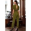 Women's Short Sleeve V-Neck Jumpsuit - LASCANA - 2 of 4