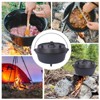 VisioGear Outdoor Camping Deep Pot, 6 Quart Grill Cookware With Skillet Lid for Camping, Leg Base, Black, 13.7"*13.7"*8.1" - 4 of 4