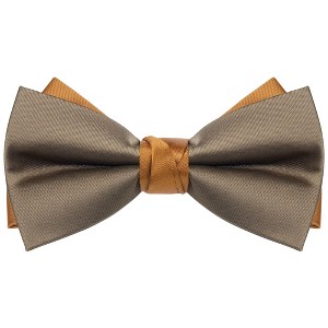 INSPIRE CHIC Men's Two Color Layered Adjustable Solid Color Bow Ties - 1 of 4