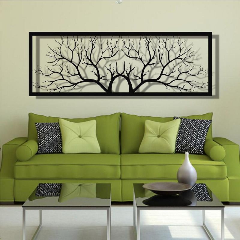 Sussexhome Tree Branches Metal Wall Decor for Home and Outside - Wall-Mounted Geometric Wall Art Decor - Drop Shadow 3D Effect Wall Decoration, 1 of 4