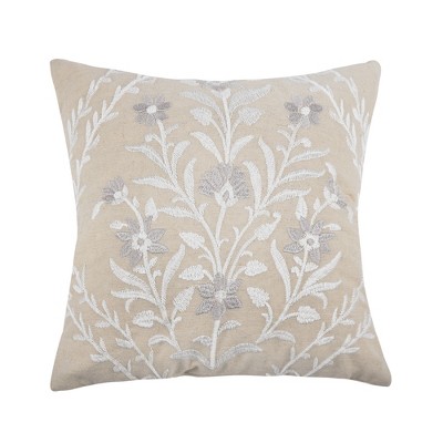 Eyelet Embroidered Floral Pillow 18x18 - Levtex Home : Target