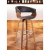 HomeRoots 27" Brown Faux Leather And Iron Swivel Low Back Counter Height Bar Chair - 2 of 4
