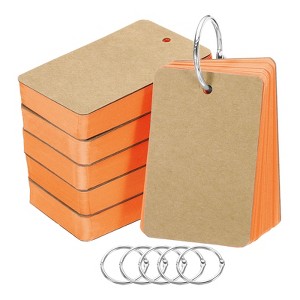 Unique Bargains Memory Learning Office Blank Index Cards with Ring 300 Pcs - 1 of 4