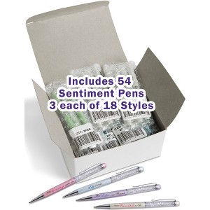Pavilion Gift Company - Sentiment Pens - Includes 36 Pens 18 Styles 3 Each - Pens - 1 of 1