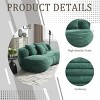 SEVOBAL Sofas Lazy Bean Bag Sofa High Back Lounge Chair with Foam Filling Armrests for Living Room Bedroom, Green, 64.17"*40.55"*23.62" - 3 of 4