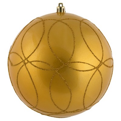 Vickerman Candy Ornament with Circle Glitter Pattern