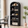 Farmhouse 5 Shelf Bookshelf Display Storage Rack Wooden Bookshelves for Home Office, - 4 of 4