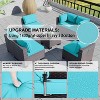 ALAULM Outdoor Patio Furniture Set Outdoor Sectional Rattan Sofa Set Brown Manual Wicker Patio Conversation Set with Cushions - 4 of 4