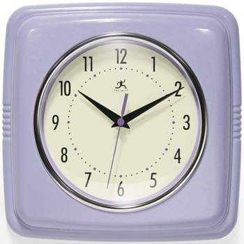 9.25" Square Retro Wall Clock - Infinity Instruments