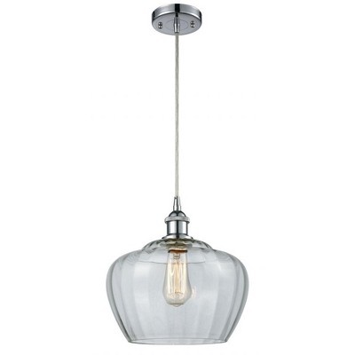 Fenton - 1 Light Cord Hung Mini Pendant In Industrial Style-11 Inches Tall and 11 Inches Wide