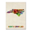 Trademark Fine Art-Michael Tompsett 'North Carolina Map' Matted Framed Art - 2 of 3