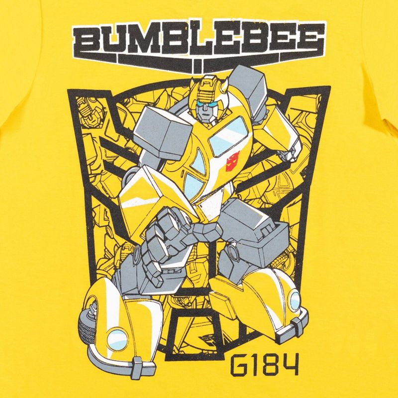 Transformers Bumblebee Optimus Prime 3 Pack Graphic T-Shirts Yellow/Blue/Black , 3 of 8