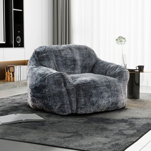CAVINAS Corduroy Fabric Bean Bag Chair,Lazy Sofa Chair with Armrest and High-Resilience Shredded Foam,Modern Lounge Chair for Living Room - 1 of 4