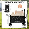 Gulches Portable 400L Collapsible Wagon - Heavy Duty Folding Cart with Big Wheels, 450LB Capacity, Ideal for Camping & Sports - 4 of 4