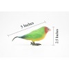 Collectible Wildlife Gifts | Lovebird Toy, Parrot, Bird,  Realistic Rubber Figure, Model, Animal, Hand Painted Figurines,      5"    CH086 BB83 - 3 of 4