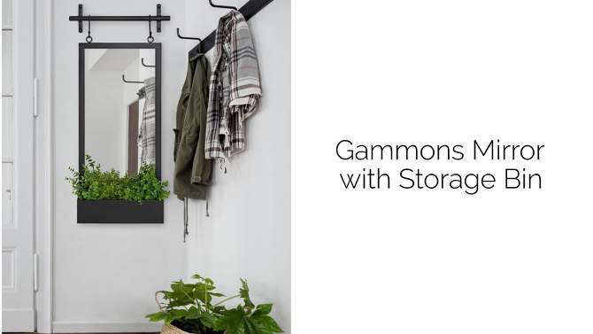 18&#34; x 39&#34; Gammons Functional Wall Mirror Black - Kate &#38; Laurel All Things Decor, 2 of 8, play video