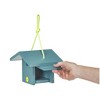 Birds Choice 6.75" Color Pop Recycled Plastic Wren Bird Houses Aqua Blue: Weather-Resistant, No Assembly Required - 4 of 4
