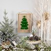 Northlight 14" Knitted Christmas Tree Wooden Framed Wall Sign - 2 of 4