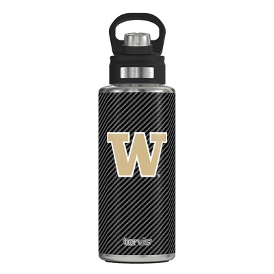 NCAA Washington Huskies 32oz Carbon Fiber Stainless Steel Water Bottle