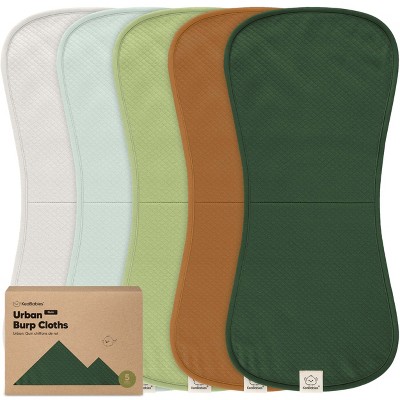 KeaBabies 5pk Organic Quin Baby Burp Cloths for Boys, Girls, Large Absorbent Cotton Burping Cloths for Babies, Newborns