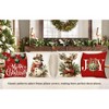 LISM Set of 4 Christmas Pillowcases,Decorations Snowman Deer Joy Pillow Covers - 3 of 4