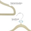 Elama Home 50 Piece Kids Non-Slip Velvet Cloths Hangers with Notched Shoulders - 4 of 4