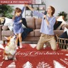 Christmas Living Room Rug, Washable Low Pile Non Slip Area Rug, Soft Tree Decorative Carpet for Bedroom, Dining, Holiday Home Decor - 4 of 4