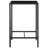 vidaXL Patio Bar Table Black 27.6 inches x27.6 inches x43.3 inches  Poly Rattan and Glass - 3 of 4