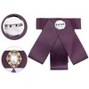 Elerevyo Women's Pre-tied Bowknot Elegant Rib Bow Brooch - 3 of 4