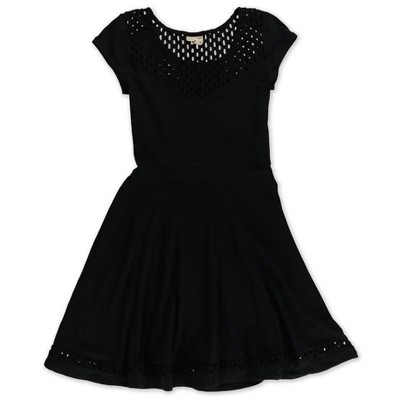 Aeropostale Womens Lace Cut-Out Shift Dress