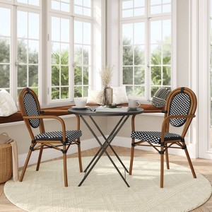Alamont 2pk Commercial Thonet Stacking Chairs with Arms - 1 of 4