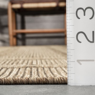 Ayla Beige Bohemian Indoor/Outdoor Synthetic Area Rug