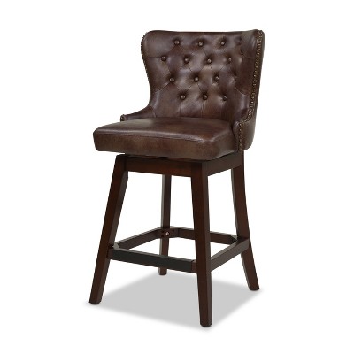 Contemporary Barstool Set, Swivel Counter Height Bar Stools, Sturdy Frame for Kitchen, Pub, Bistro, Kitchen Island, Dining Room