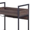 NicBex Mobile Kitchen Island Cart Morden Kitchen Carts on Wheels with Storage with 2-Tier Shelves for Kitchen, Brown - 4 of 4