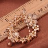 Anna-Kaci Crystal Rhinestone Faux Pearl Flower Swirl Wreath Fashion Pin Brooch - 2 of 4