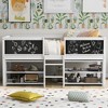 Twin Size Low Loft Bed with Two Movable Shelves and Ladder - 2 of 4