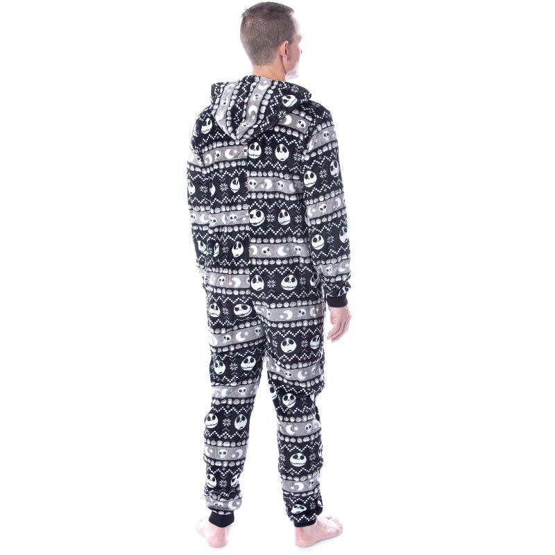 The Nightmare Before Christmas Unisex Adult Fair Isle Union Suit Pajama Unisex, 5 of 8