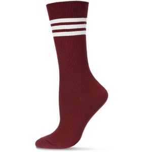 Memoi Women's Confetti Tulle Surprise Ruffle Cuff Crew Socks - 1 of 4