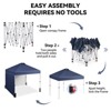 Pop Up Canopy Tent, 10 x 10 Outdoor All Season Waterproof Sun Shade with Wheeled Bag for Parties Events Camping - 3 of 4