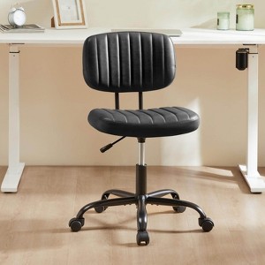 FONTOI Task and Office Chairs, Office Chair with Cross-Leg and Adjustable Height, Armless Swivel for Home Office, Black, 18.5"*33.8"*27.1" - 1 of 4