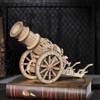 ROBOTIME 3D Wooden Puzzle 158 Pieces Diy Model Toys Medieval Wheeled Cannon Brain Teaser, Beige, 12.6"*5.1"*8.3" - 4 of 4