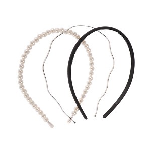 Unique Bargains Women's Solid Color Hairband 1 Set - 1 of 4