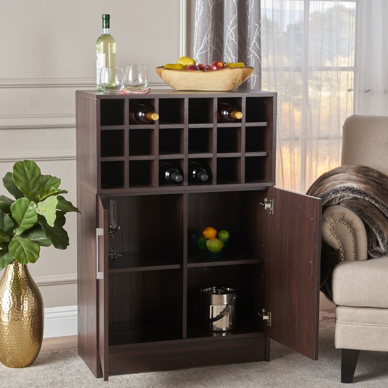 Roula Mid Century Wine and Bar Cabinet - Christopher Knight Home, 3 of 5