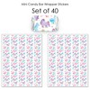 Big Dot of Happiness Unicorn Party Mini Candy Bar Wrapper Stickers, Small Rainbow Unicorn Birthday Party Favors - 40 Count Sticker Labels - 3 of 4