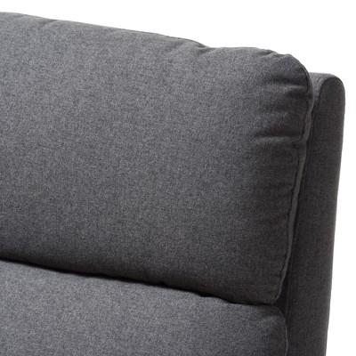 Casanova Mid-Century Modern Gray Fabric Recliner Chair